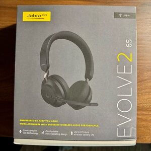 Jabra Evolve2 65 UC Wireless Headphones NEW (Black), Wireless Bluetooth Headset